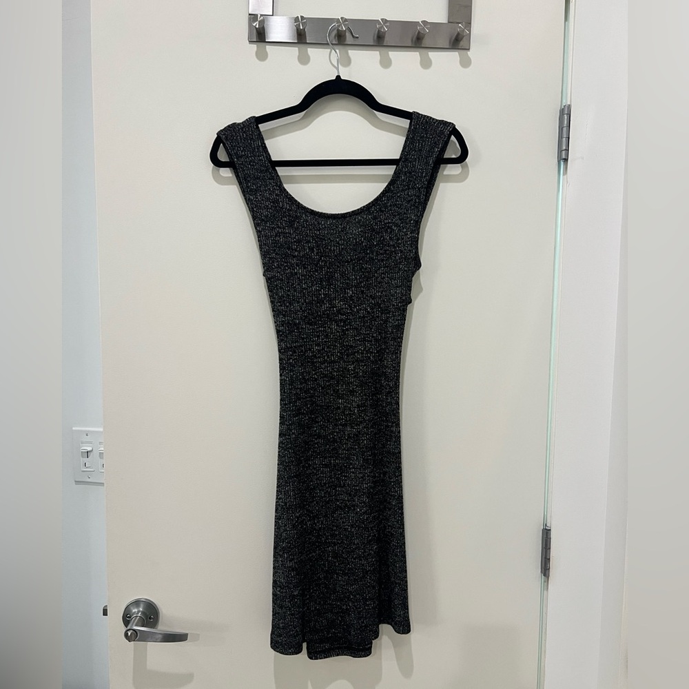 El Bloom Charcoal Knit Midi Dress